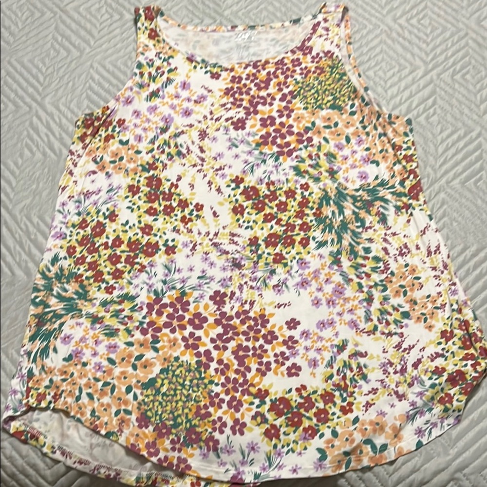 Floral Sleeveless Top - Multicolor